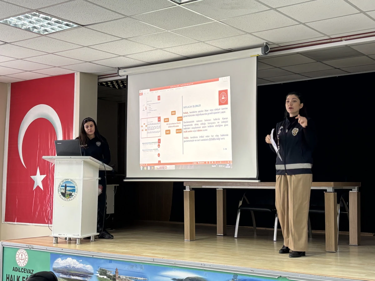 Adilcevaz&rsquo;da Kadına Şiddetle M&uuml;cadele ve KADES Eğitimi Verildi